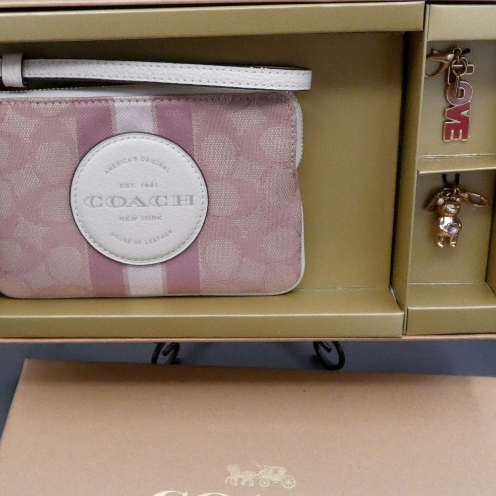 Coach Wristlet & Charms Boxed Set